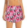 thumbnail image 2 of Sigee Panda Heart Valentine for Women's Athletic Shorts High Waisted Running Shorts Pocket Sporty Short Gym Elastic Workout ShortsMedium, 2 of 9
