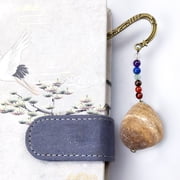 Office Supplies Retro Metal Bookmark, Star Sun And Moon Bookmark, Seven Chakra Crystal Healing Stone Crystal Beads And Natural Crystal Original Stone Pendant