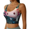 thumbnail image 2 of Easygdp Whimsical Axolotl Fantasy Seamless Sports Bra for Women, High Impact Yoga Exercise Athletic Bras - Available in Various Sizes-XX-Large, 2 of 8