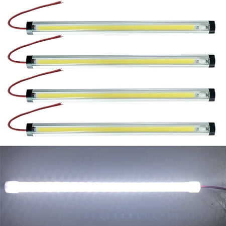 Ampper 12V Van Interior COB LED Light Bar, Interior Light with Switch for Car Van RV Cabinet Showcase Indoor Home and More (4 Pcs)