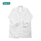 thumbnail image 2 of Bata de laboratorio ESD Ropa antiestática Chaqueta de ciencia con cuello de solapa y puños Uniforme de trabajo (Blanco, L), 2 of 6
