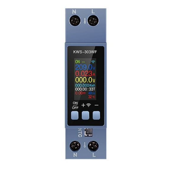 Dreamhall Kws-303Wf Wifi Din Rail Ac Power Meter 40A Multifunctional Voltage Current Meter