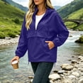 thumbnail image 5 of Trikvn Anorak Jacket Women Hooded Removable Half Zip Lightweight Pullover Windbreaker with Pockets Long Sleeve Loose Outdoor Rain Coat for Hiking, 5 of 9