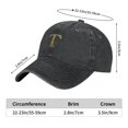 thumbnail image 6 of LNWH Baseball Cap, Adjustable Size for Running Workouts and Outdoor Activities All Seasons, Alphabet T - Black, 6 of 8