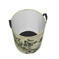 thumbnail image 3 of Fotbe Vintage Floral Laundry Basket with Handles, Waterproof Large Laundry Hamper, Wash Bag for Corner Dorm, Rolling Laundry Basket with Handles-Medium, 3 of 8