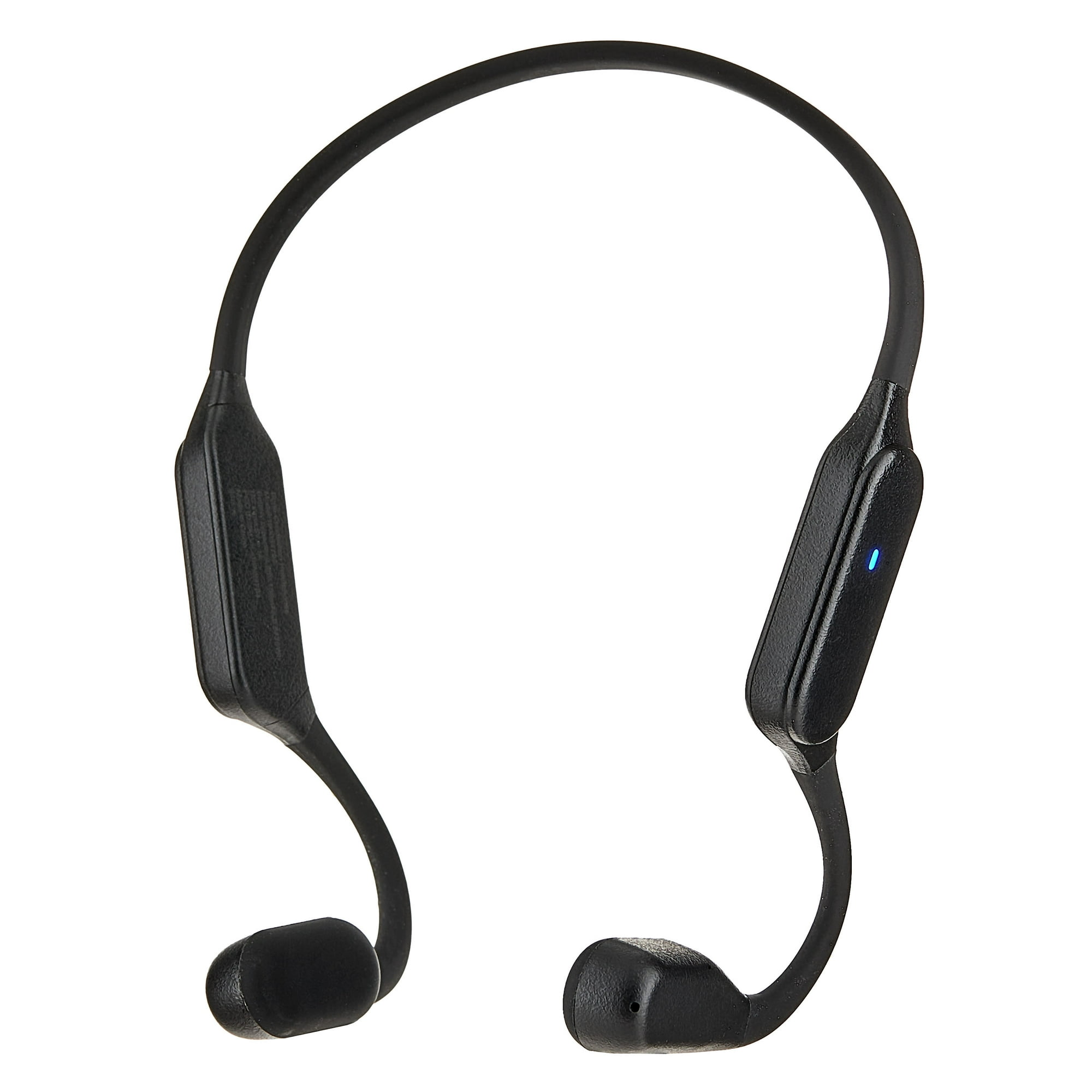 onn Black Wireless Bone Conduction Headphones with Pouch