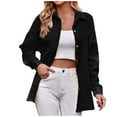 thumbnail image 2 of AOOCHASLIY Clearance Ladies Coat Woman Long Sleeve Fashion Casual Solid Color Loose Cardigan, 2 of 5