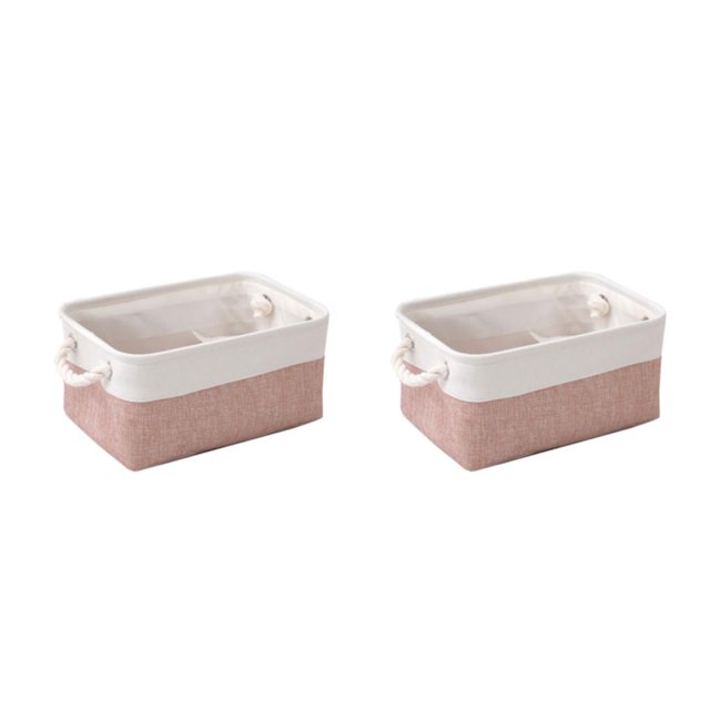 kurtrusly Convenient And Stylish Linen Storage Basket For Home Furnishings There Is A Large Capacity Inside To Store White Mix Powder 31*21*13 2Set