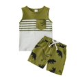 thumbnail image 1 of Camiseta y pantalones cortos Bekarsy Dinosaur para niños pequeños de 18 a 24 m, 1 of 7