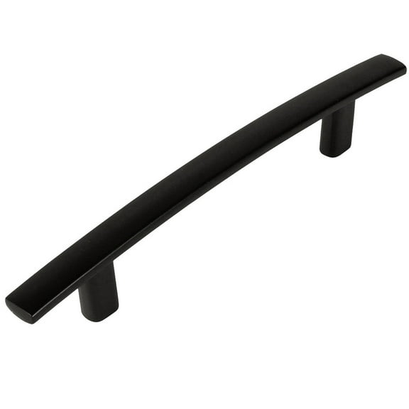 25 Pack - Cosmas 2363-3.5FB Flat Black Subtle Arch Cabinet Hardware Handle Pull - 3-1/2" Inch (89mm) Hole Centers