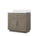 thumbnail image 5 of Shelter 36 in W x 22 in D Grey Oak Single Bath Vanity and Cultured Marble Top, 5 of 7