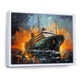 thumbnail image 2 of Designart "Boat Titanic composition Interwoven I" Transportation Floater Framed Canvas Art Print, 2 of 7