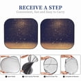 thumbnail image 5 of Goofa Gold Black Glitter Pattern 2 Piece Car Windshield Sun Shade Foldable | Front Windshield Shade for Sun, Heat and UV Rays | Sunshade for Car Front Window-Medium, 5 of 7