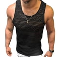 thumbnail image 3 of Camisa de encaje para hombre Nikou sin mangas hueca, 3 of 4