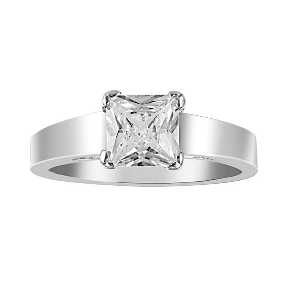 925 Sterling Silver Princess Solitaire Womens Rings & Engagement Rings Make Great Anniversary Gifts