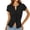 Black, variant on Staron Women's Casual Short Sleeve Button Up Shirt Lightweight Cardigan Top Fashion Loose Comfy Vacation Travel Streetwear Blouse, Black M