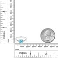 thumbnail image 3 of Gem Stone King 10K White Gold Blue Apatite White Created Sapphire and White Diamond Accent 3-Stone Engagement Ring for Women 0.96 Cttw, Round 6MM, Gemstone Birthstone (Size 8), 3 of 5