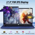 thumbnail image 4 of 17.3" IPS FHD-Student-Laptop- 8GB RAM 256GB SSD, Intel Pentium 4 Cores N100(Beat i3-1115G4, Up to 3.4GHz) Computer with 65W Type-C 2 Years Warranty Fingerprint Backlit Keyboard Wi-Fi 6 BT5.2, 4 of 7