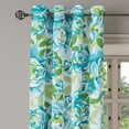 thumbnail image 3 of Ambesonne Garden Scene Grommet Curtain, Peonies and Greenery, 50"x72", Pale Azure Blue Green, 3 of 5