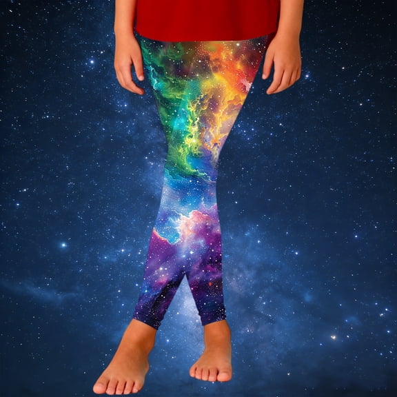 Toddler Girls Pants Starry Sky Print Slim Fit Athletic Casual Pants Stretchy Leggings Size 3-4T ,Beige