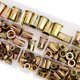 thumbnail image 4 of Kit de nuez de remache de 120 unids Cabeas planas plateadas de zinc Tuercas de cierre roscadas M4 / M5 / M6 / M8 / M10, 4 of 7
