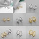 thumbnail image 4 of Pendientes de lujo de plata S925 para mujer con diamantes engastados y chapados en oro Pendientes versátiles y hebilla de pendientes simples, 4 of 6