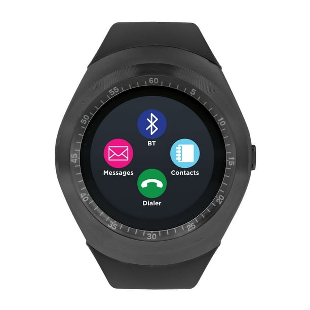 iTouch Curve Smartwatch Gunmetal Case with Gray Strap - Walmart.com - Walmart.com