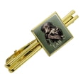 thumbnail image 1 of The Lab Results are in Labrador Duck Hunting Square Tie Bar Clip Clasp Tack- Silver or Gold, 1 of 6