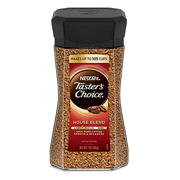 NESCAFE TASTER'S CHOICE House Blend Medium Light Roast Instant Coffee 7 oz. Jar