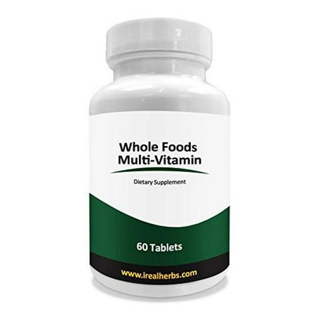 Real Herbs Whole Food Multivitamin - Essential Multivitamins that Improve Immune and Brain Function, Vitality, Digestion, Mood, Blood Circulation, and Overall Health - 60 Multi-vitamins (Best Foods To Improve Circulation)