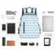 thumbnail image 4 of Fotbe Blue and White Squares Mochila Ligera para Hombres y Mujeres - Duradera y Resistente al Agua, Ideal para Escuela, Trabajo, Viajes y Uso Diario, 4 of 7