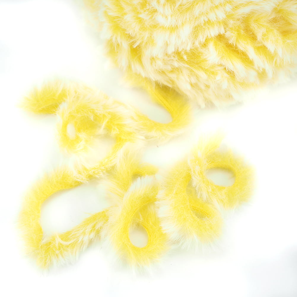 NICEEC 2 Skeins Super Soft Fur Yarn Chunky Fluffy Faux Fur Yarn Eyelash  Yarn for Crochet Knit-Total Length 2×32m(2×35yds,50g×2)-Dusty Rose