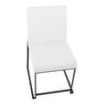 thumbnail image 6 of LumiSource Black Steel, White PU High Back Fuji Dining Chair - Set of 2, 6 of 11