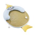 thumbnail image 4 of Cama para gatos, tapete refrescante para perros, para cachorros y gatitos, con pelotas de juego, lavable, antideslizante, cómoda, de tela de hielo, Azul S, 4 of 8