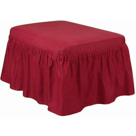 Sure Fit Cotton Duck Ottoman Slipcover