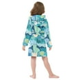 thumbnail image 4 of FORMRS Niños Bathrobe Unisex Hooded Robe Soft Plush Pajamas Sleepwear, Size 7-9T, Vibrant Cat Pattern, 4 of 7
