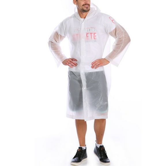 CTIRCHIU 2Pcs Fashionable Raincoat for Women Transparent Poncho with Hood and Sleeves Waterproof Outdoor