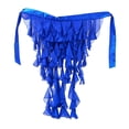 thumbnail image 2 of Pañuelo de cadera para danza del vientre para mujer, cómodo cinturón de cadera con borlas para actuaciones en el escenario. Azul oscuro, 2 of 9