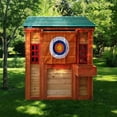 thumbnail image 2 of Uhomepro Outdoor Playhouse for Age 3-8 Years Kids, Wooden 4-in-1 Game House with Tic-tac-toe, Pachinko and Tetris, Targe Toss, Toddler Toy for Outdoor Garden, Lawn, Patio, Yard, 2 of 9