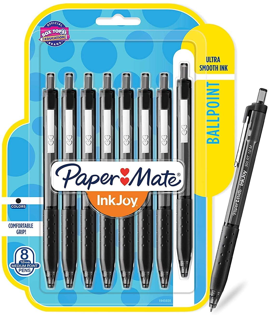 Medium Point Black 8 Pack Paper Mate InkJoy 300RT Retractable Ballpoint Pens 