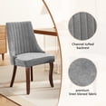 thumbnail image 4 of MIKIBAMA Modern Upholstered Accent Chair, Velvet Fabric Dining Room Chairs, Set of 2, Gray, 4 of 5