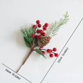 thumbnail image 1 of Flor artificial de bayas rojas de Navidad, rama de cono de pino, decoración de árbol de Navidad, adorno, embalaje de regalo, guirnalda de corona DIY para el hogar, 1 of 4