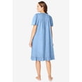 thumbnail image 2 of Dreams & Co. Plus Size Short Floral Print Cotton Gown, 2 of 6