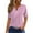 Pink, variant on yunLCZ Basic Women's Tees Everyday Low Price Women's Fashion Casual Solid Color Button Short Sleeve Top T Shirt Breathable casual blouse loose fit