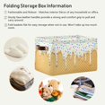 thumbnail image 6 of Coolnut Ice Cream Cone Rectangular Storage Bin Canvas Square Storage Basket with Handles for Home, Office, Books, Nursery, Kid's Toys, Closet & Laundry, Gift Basket… Decor Gifts, 6 of 7