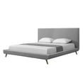 thumbnail image 2 of Loft Lyfe Jessie Platform Bed Linen Upholstery King Size, Grey, 2 of 9