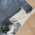 thumbnail image 6 of WIBACKER 3-9T Kid Girl's Denim Shorts Ripped Frayed Raw Hem Jeans Summer Shorty Shorts, 6 of 9