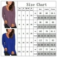 thumbnail image 2 of Uhndy Women's V-neck Long Sleeve Shirt Autumn and Winter Casual Loose Pocket Top，Women's pullover top, 2 of 4