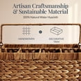 thumbnail image 3 of Best Choice Products Handwoven Silverware Organizer w/ Handle, 5 Compartment Flatware Organizer - Chestnut, 3 of 8