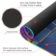 thumbnail image 4 of Dark Blue Irregular Wireless Charging RGB Gaming Mouse Pad Large Keyboard Mat Rubber Base 13 Light Modes, 4 of 6